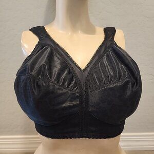Playtex Bra 42DD Black Wireless Unlined 4693